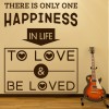 Happiness Love Quote Wall Sticker