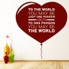 The World Love Heart Quote Wall Sticker