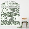 Where Your Heart Is Love Quote Wall Sticker