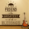 A True Friend Friendship Quote Wall Sticker