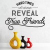 Hard Times & True Friends Friendship Quote Wall Sticker