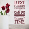 Best Friends Friendship Quote Wall Sticker