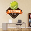 Tennis Club Sports Logo Wall Sticker