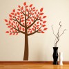 Autumn Tree Red Leaves Wall Sticker