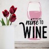 Working Nine To Wine Quote Wall Sticker