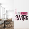 Save Water Drink Wine Quote Wall Sticker