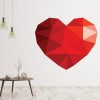 Red Geometric Heart Love Wall Sticker