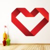 Red Heart Outline Love Wall Sticker