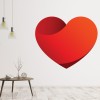 Red Swirl Heart Love Wall Sticker