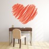 Red Love Heart Romance Wall Sticker