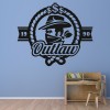 Outlaw Wanted Cowboy Wall Sticker