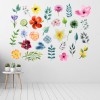 Spring Flowers Floral Leaves Wall Sticker Set