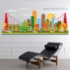 San Francisco Colourful City Skyline Wall Sticker