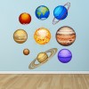 Planets Solar System Wall Sticker Set
