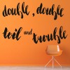 Toil And Trouble Halloween Quote Wall Sticker