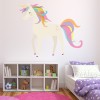 Standing Unicorn Rainbow Hair Wall Sticker