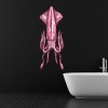 Pink Squid Seafood Wall Sticker