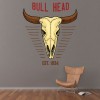 Bulls Head Skull Vintage Western Wall Sticker