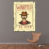 Wanted Poster Wild West Cowboy Wall Sticker
