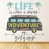 Life Is A Daring Adventure Travel Quote Wall Sticker
