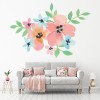 Spring Red Flowers Floral Bouquet Wall Sticker