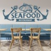 Seafood Restaurant Fish Anchor Wall Sticker