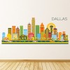 Dallas City Skyline Texas USA Wall Sticker
