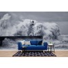 Stormy Sea Lighthouse Seascape Wall Mural Wallpaper