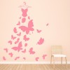 Butterfly Dress Princess Gown Wall Sticker