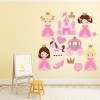 Pink Princess Fairytale Castle Wall Sticker Set