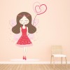 Cute Red Fairy Love Heart Wall Sticker