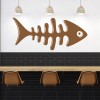 Fish Skeleton Fishing Sign Wall Sticker