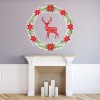 Christmas Wreath Reindeer Wall Sticker