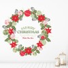 Festive Wreath Merry Christmas Wall Sticker