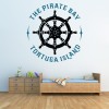 Pirate Ship Badge Jolly Roger Wall Sticker