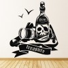 Pirate Treasure, Rum & Skull Wall Sticker