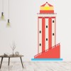 Red Lighthouse Seaside Wall Sticker