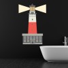 Red Lighthouse Nautical Wall Sticker