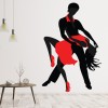 Tango Dance Red Dress Wall Sticker