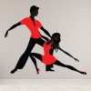 Dancing Couple Red Dress Wall Sticker