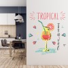 Tropical Travel Cocktail Drink Wall Sticker