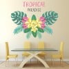 Tropical Paradise Summer Flowers Wall Sticker