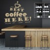 Best Coffee Here Cafe Sign Wall Sticker