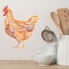 Brown Chicken Farm Hen Wall Sticker