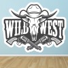 Wild West Cowboy Logo Wall Sticker