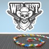 Wild West Skull Cowboy Logo Wall Sticker