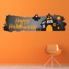 Happy Halloween Black Banner Wall Sticker