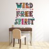 Wild Free Spirit Inspirational Quote Wall Sticker