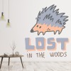 Lost In The Woods Hedgehog Wall Sticker