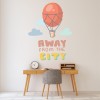 Away From The City Travel Quote Wall Sticker